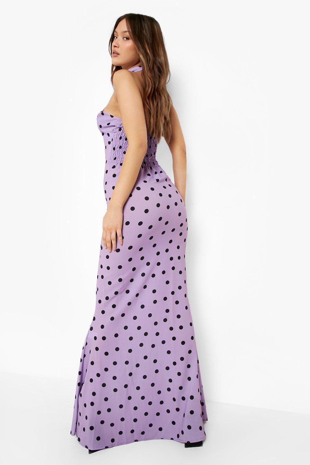 Lilac polka dot dress hotsell