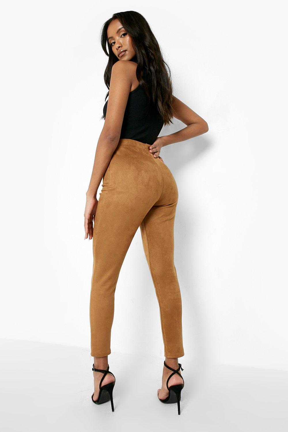 Petite Legging en faux daim boohoo