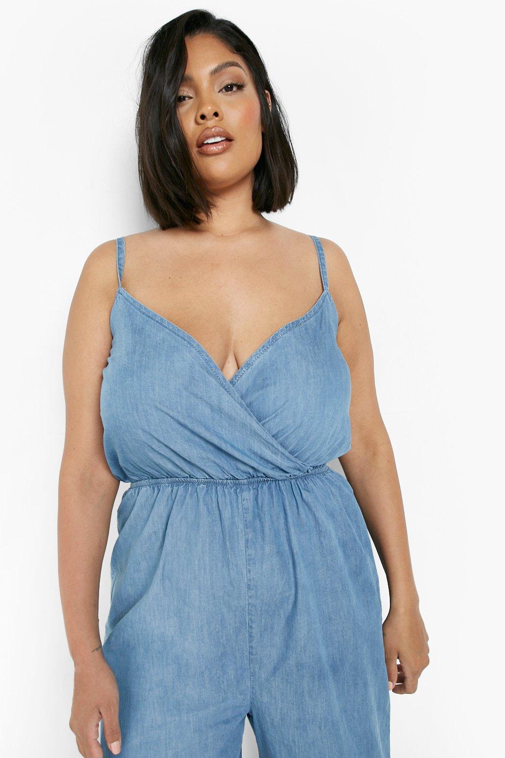 Chambray 2024 culotte jumpsuit