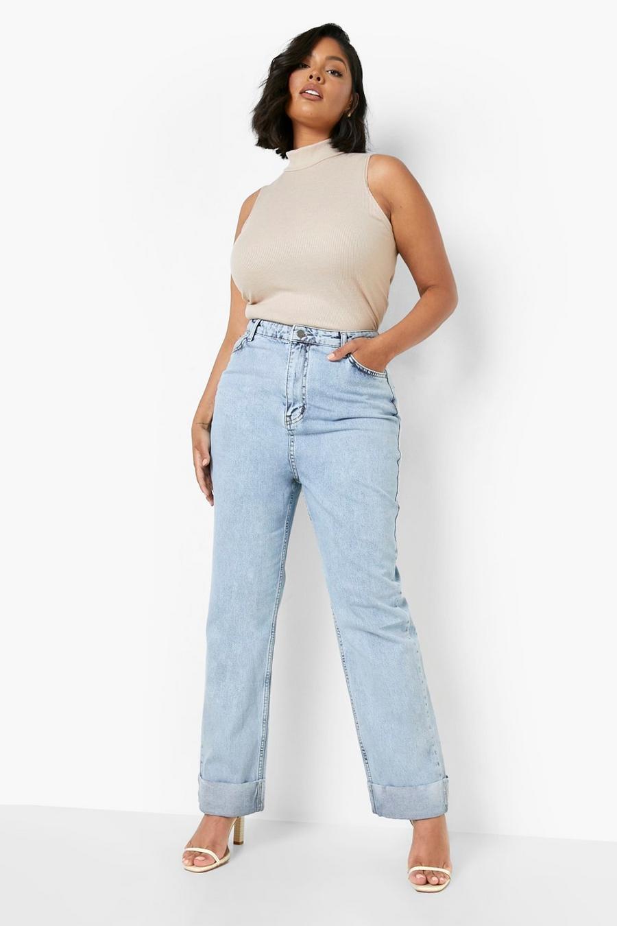 Plus Size Straight-Leg Jeans - 16 / MEDIUM DENIM