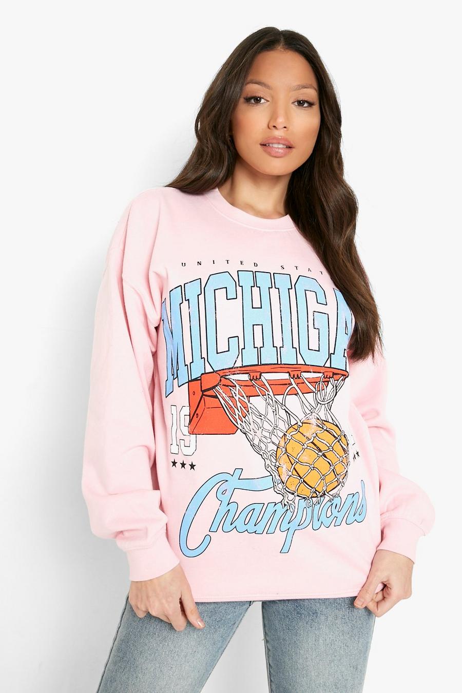 Baby pink Tall Michigan Super Oversized Sweater image number 1