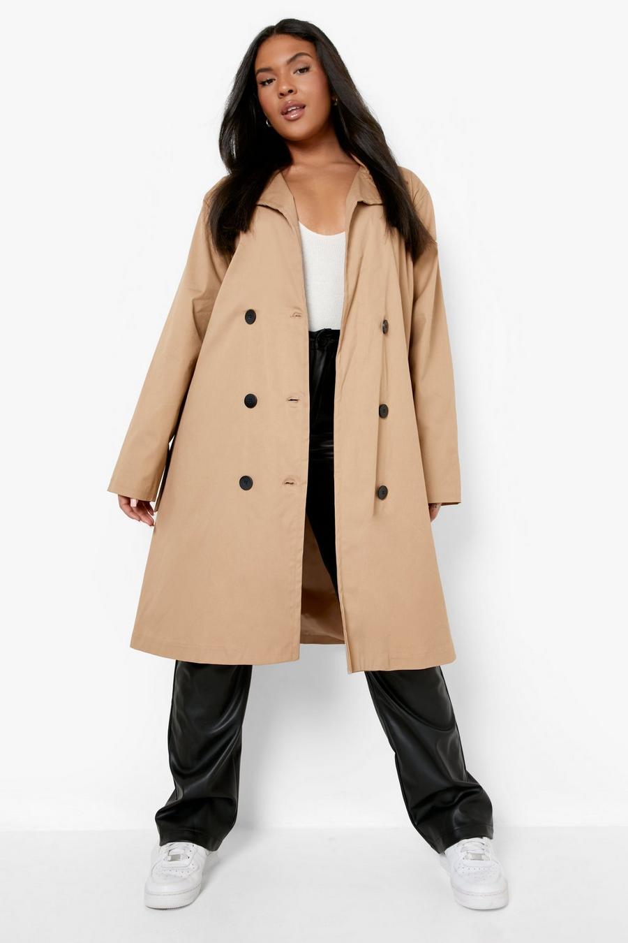 Camel Plus O Ring Belted Trench Coat image number 1