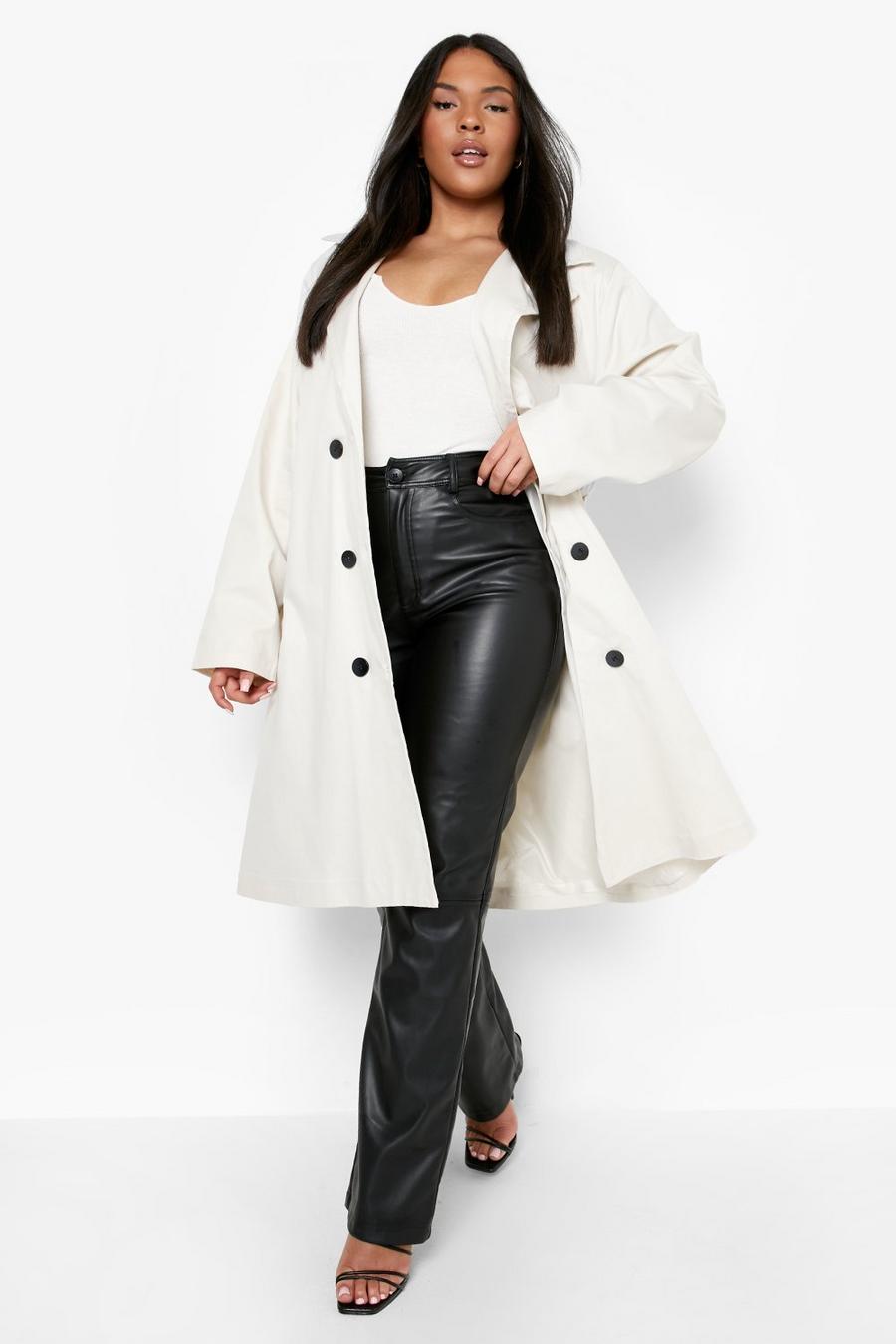 Stone Plus O Ring Belted Trench Coat image number 1
