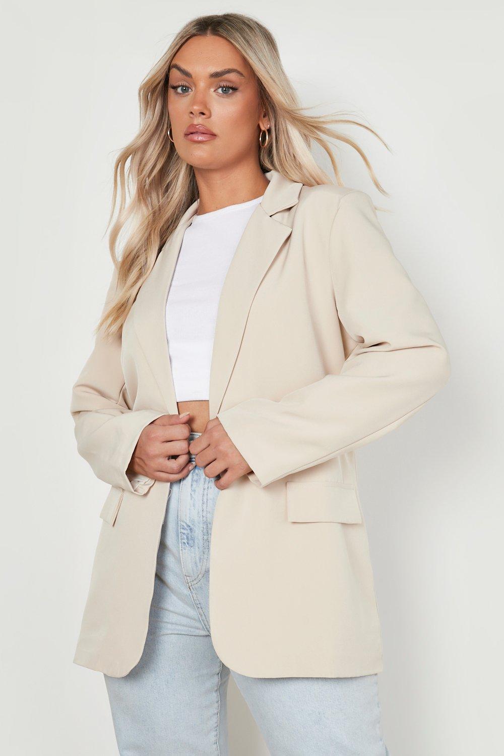 Plus Oversized Dad Blazer & Pants Suit