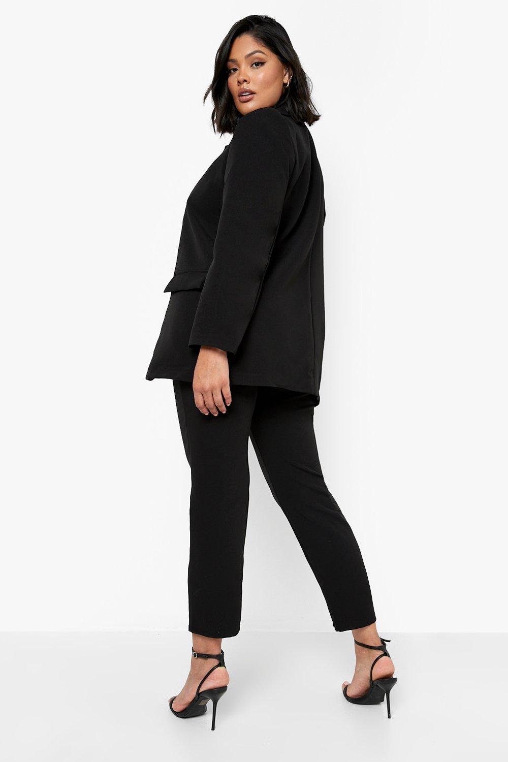 Plus Oversized Dad Blazer & Pants Suit