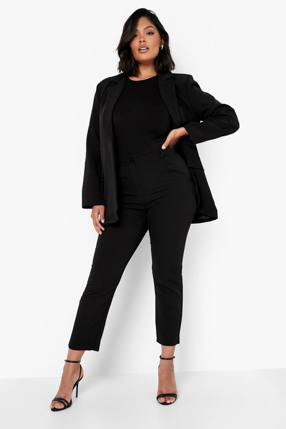 Boohoo plus size trouser suits sales