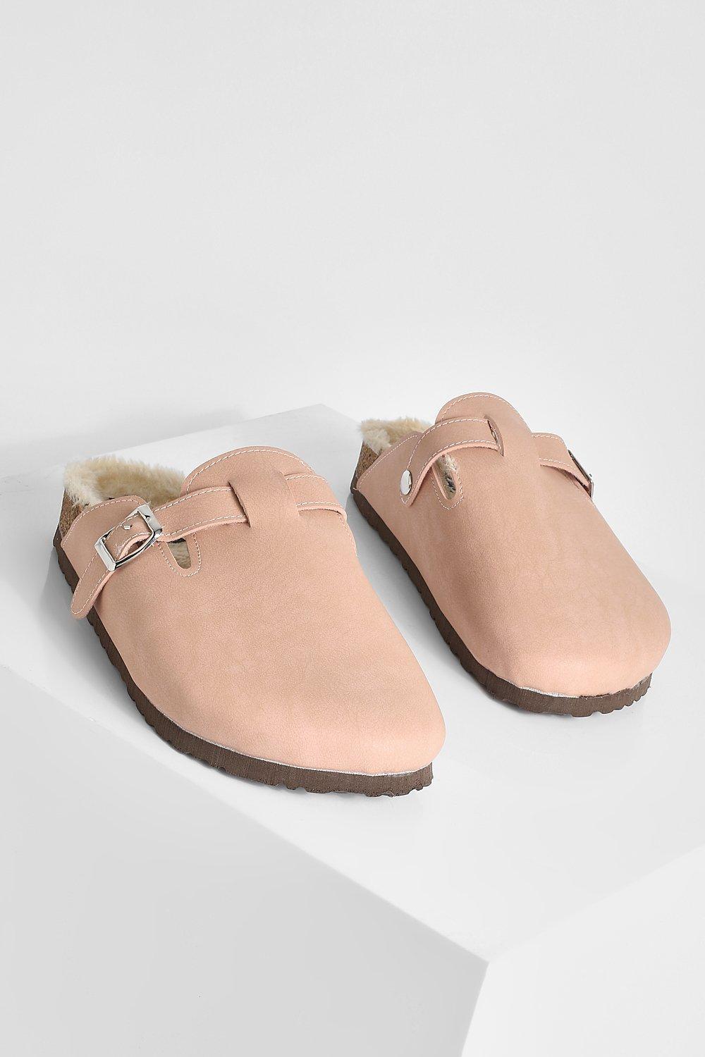 Faux fur lined cheap clogs