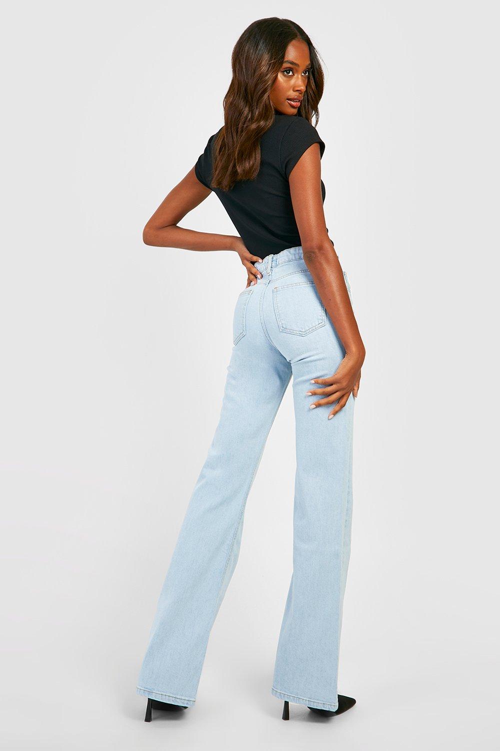 flare mid rise pants