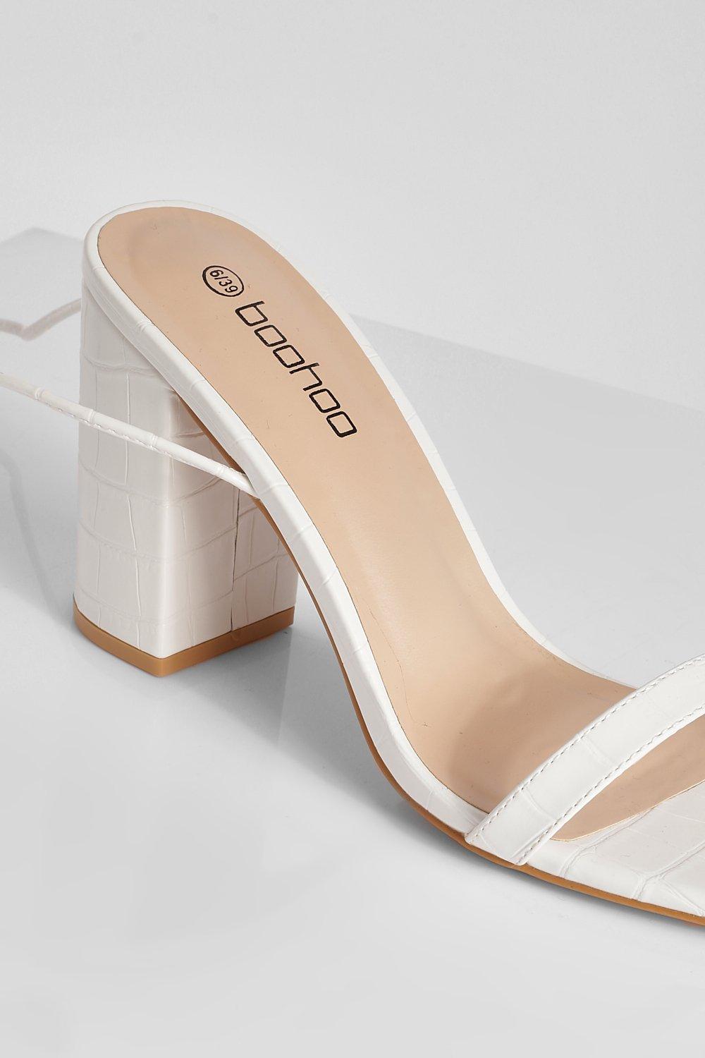 Boohoo hotsell white heels