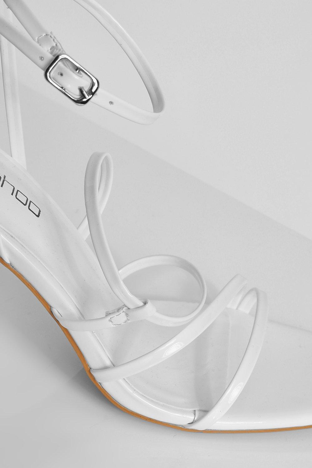 White strappy hot sale heels uk