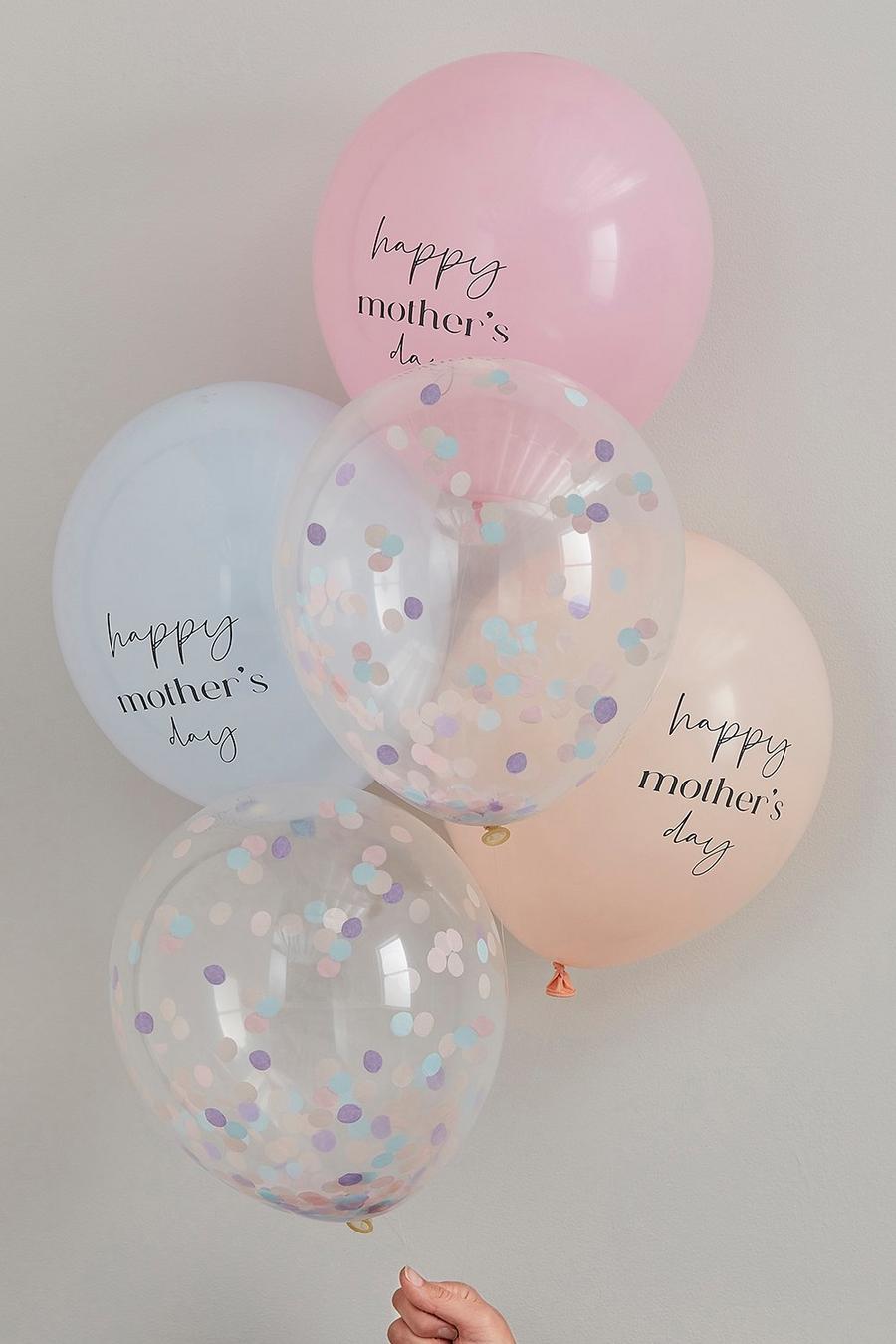 Multi Ginger Ray Happy Mothers Day Balloons 5 Pack image number 1