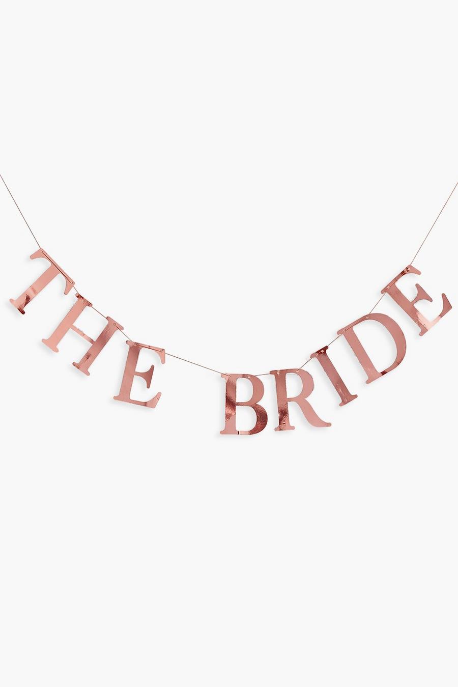 Rose gold Ginger Ray The Bride Peg Bunting image number 1