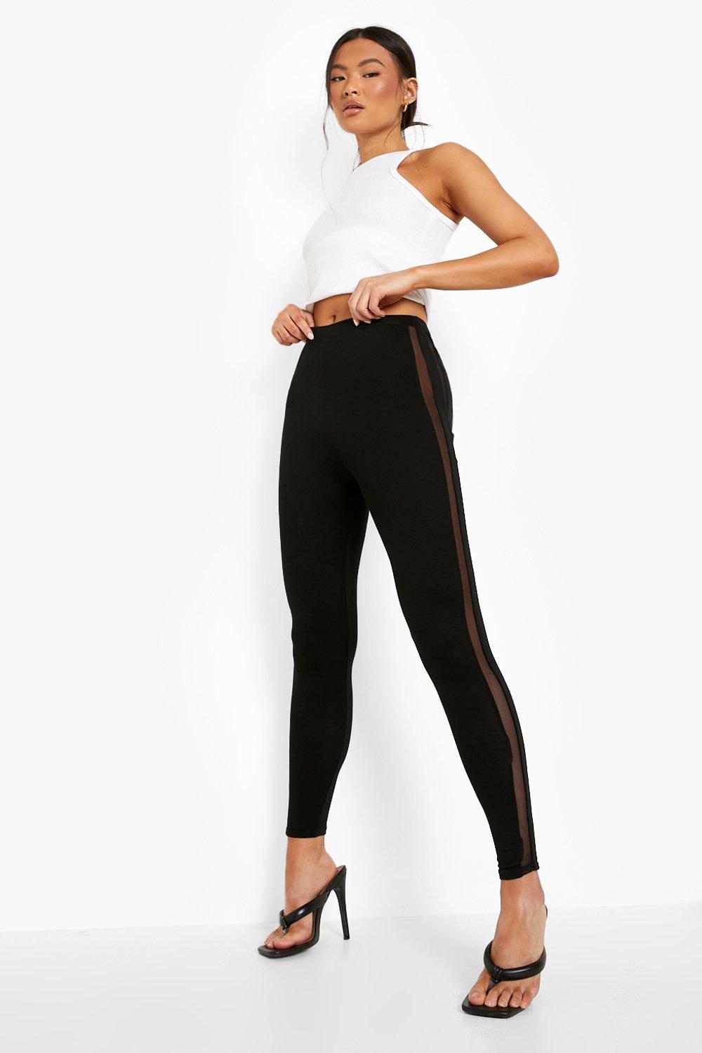 Gestreifte Mesh Leggings boohoo DE