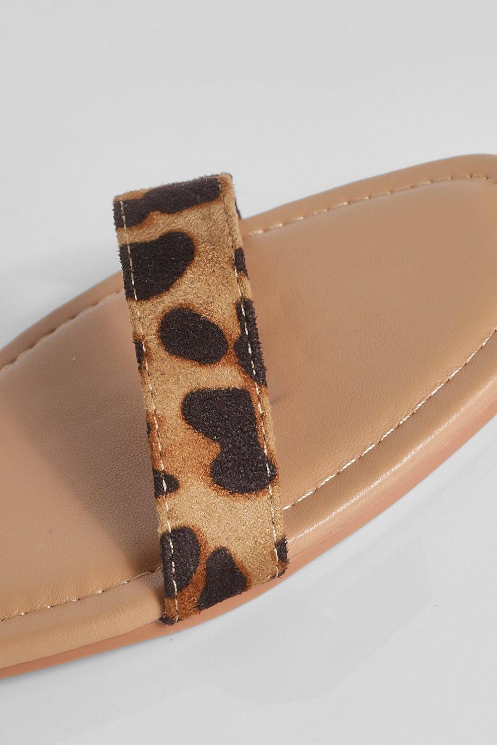 Wide width leopard online sandals