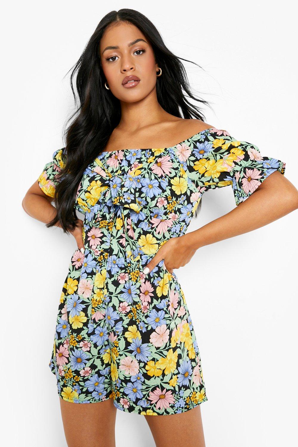 flower romper dress