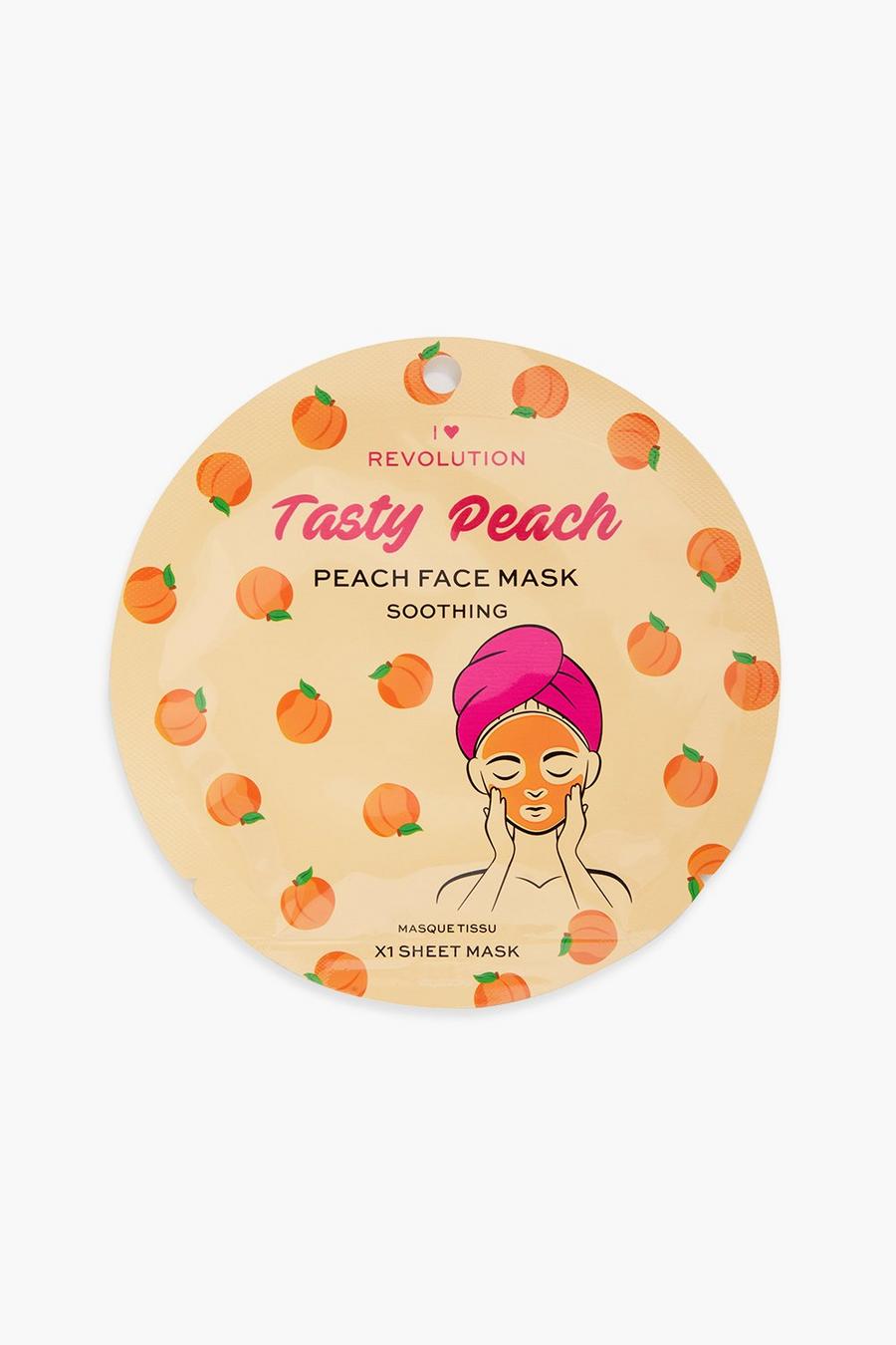 I Heart Revolution - Maschera viso in tessuto con stampa di pesca, Peach naranja