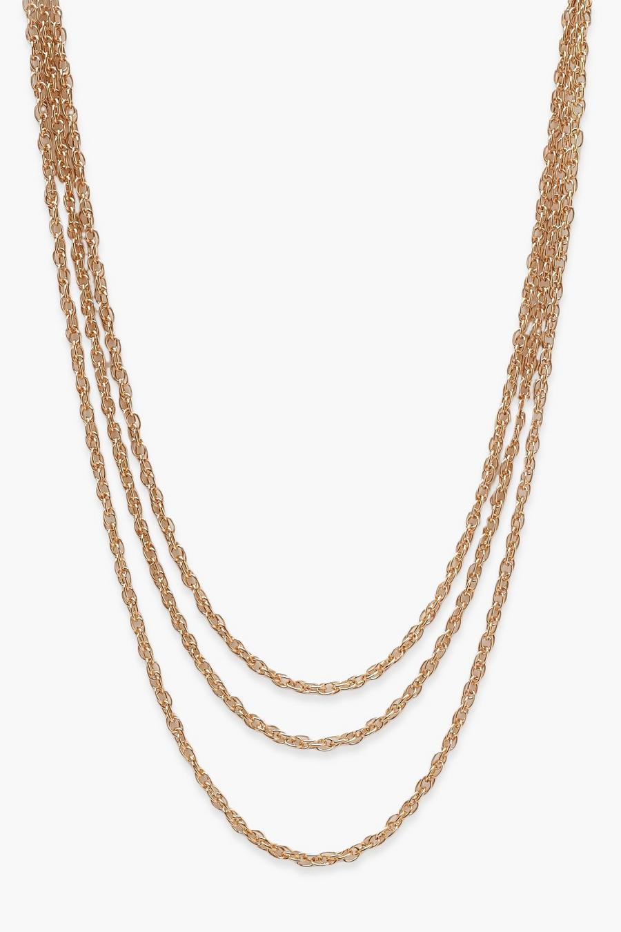 Gold Triple Layered Necklaces