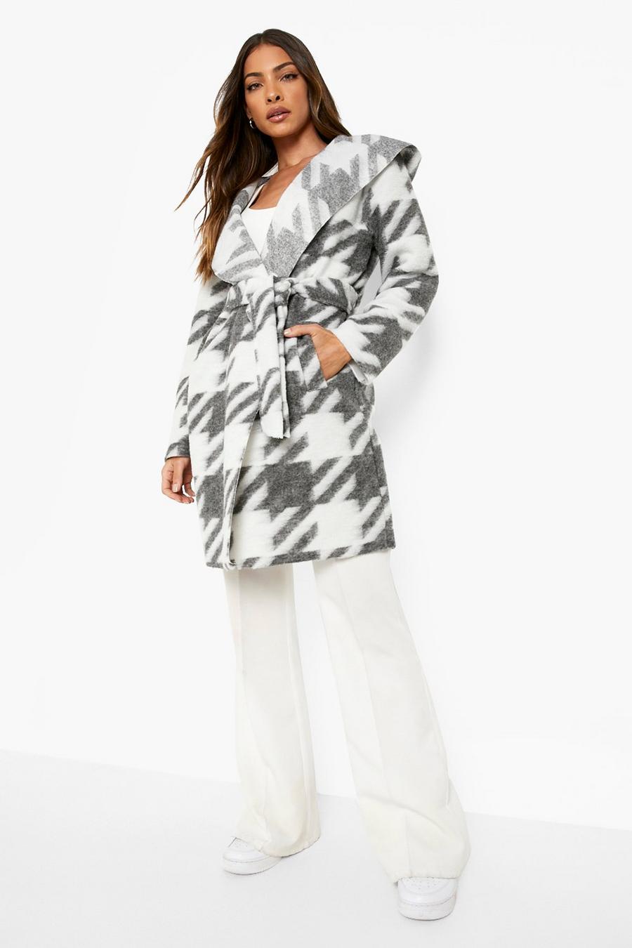 Grey Oversized Dogtooth Waterval Jas image number 1