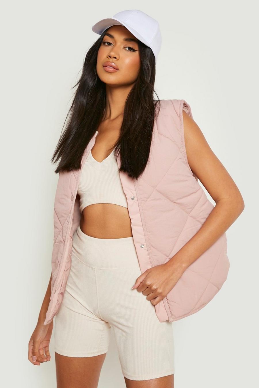Pink Quilted Lightweight Gilet image number 1