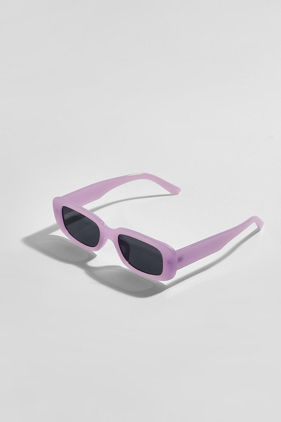 Lilac Chunky Retro Sunglasses image number 1