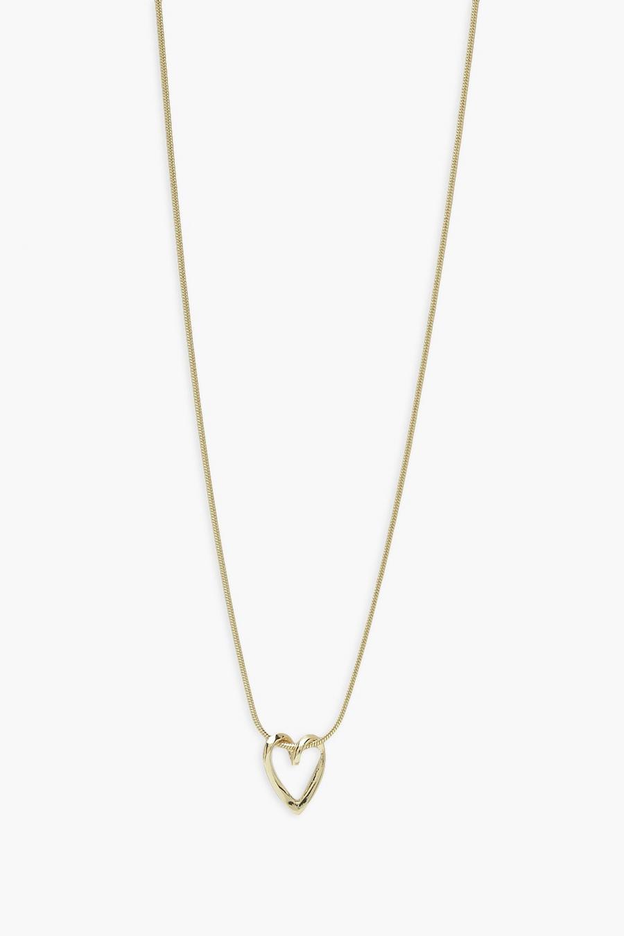 Real Gold Plated Delicate Heart Necklace image number 1