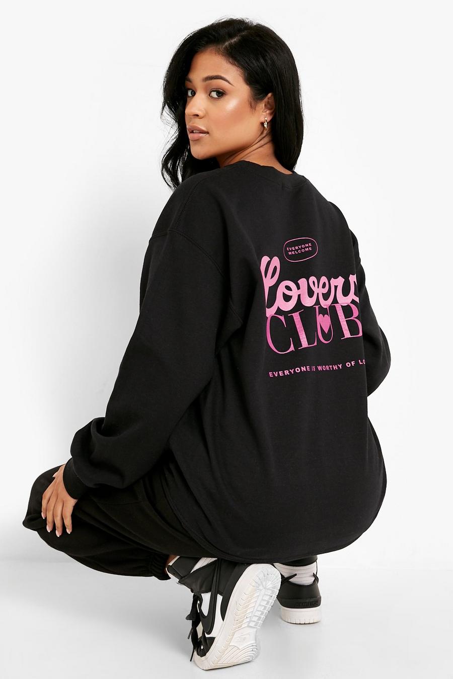 Black noir Tall Valentines Lovers Club Sweatshirt