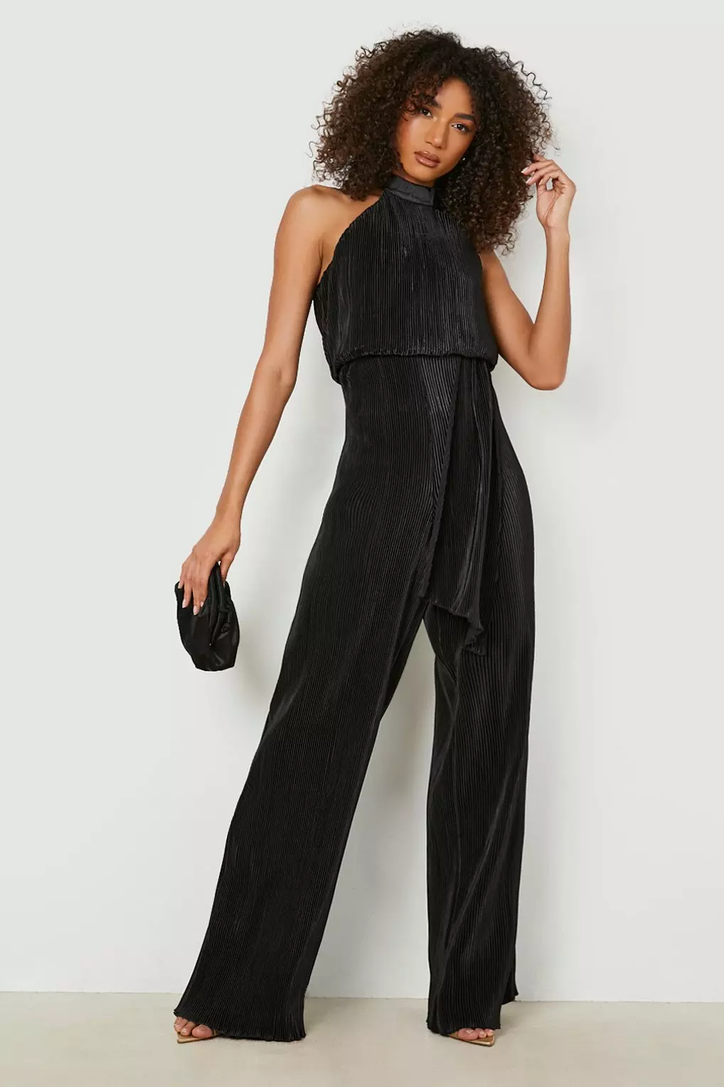 Tall Halter Neck Wide Leg Jumpsuit