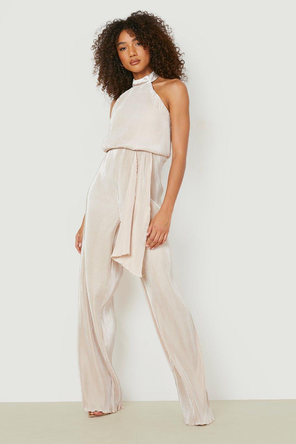 Tall halter cheap neck jumpsuit