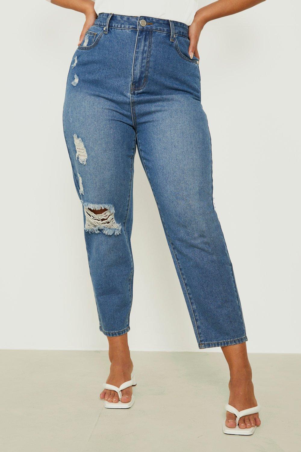 Plus size cropped jeans best sale