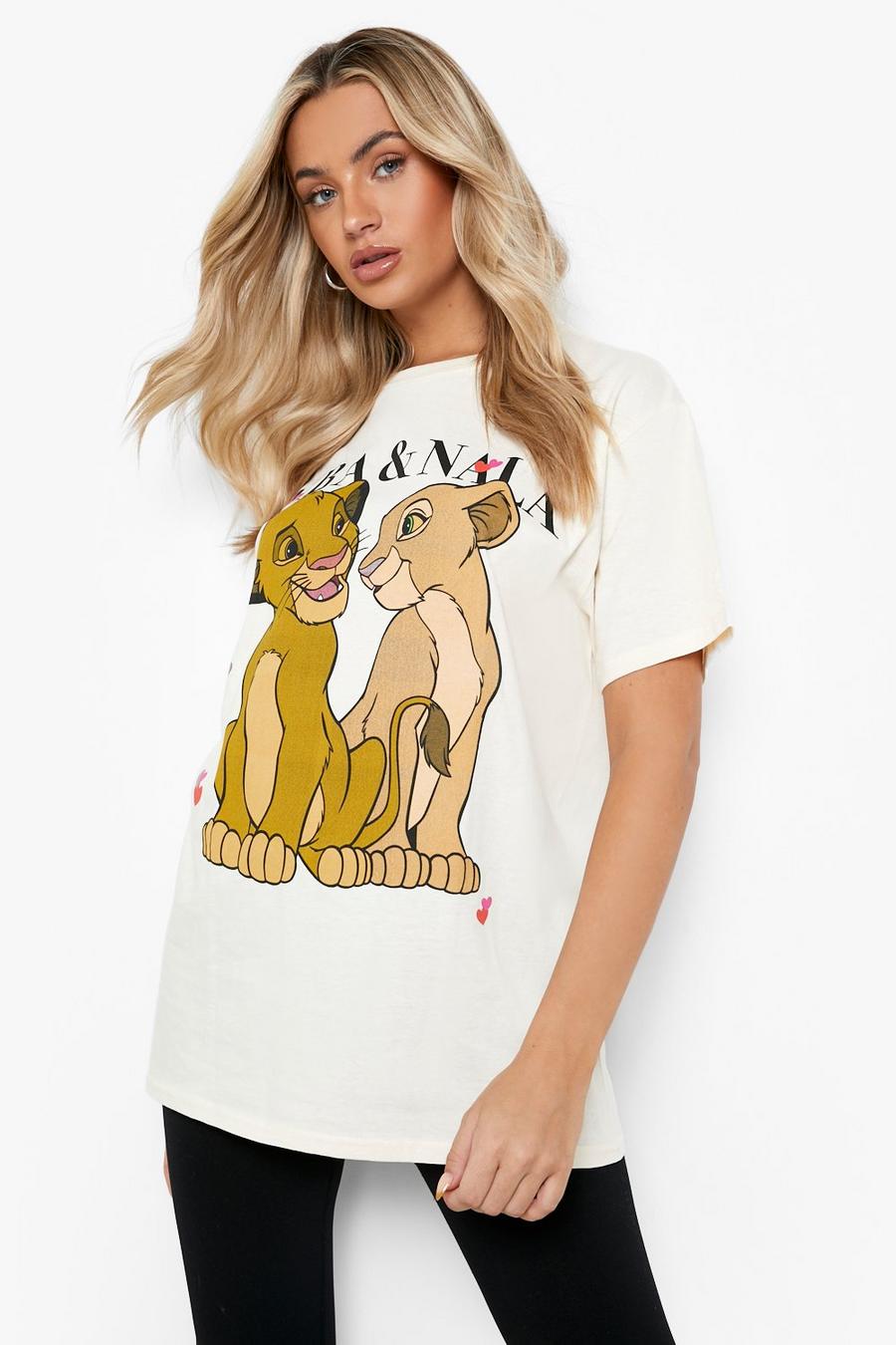 Ecru Simba & Nala Disney Oversized T-shirt image number 1