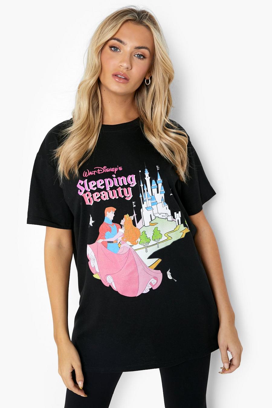 Black Sleeping Beauty Disney Oversized T-shirt  image number 1