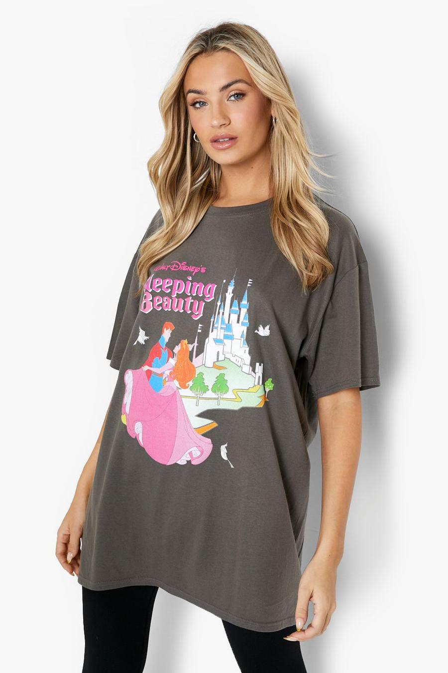 Charcoal Oversized Disney Doornroosje T-Shirt image number 1