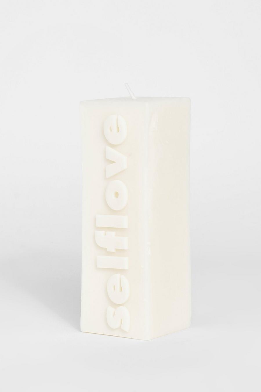 White Flamingo Candles Self Love Pillar Candle image number 1