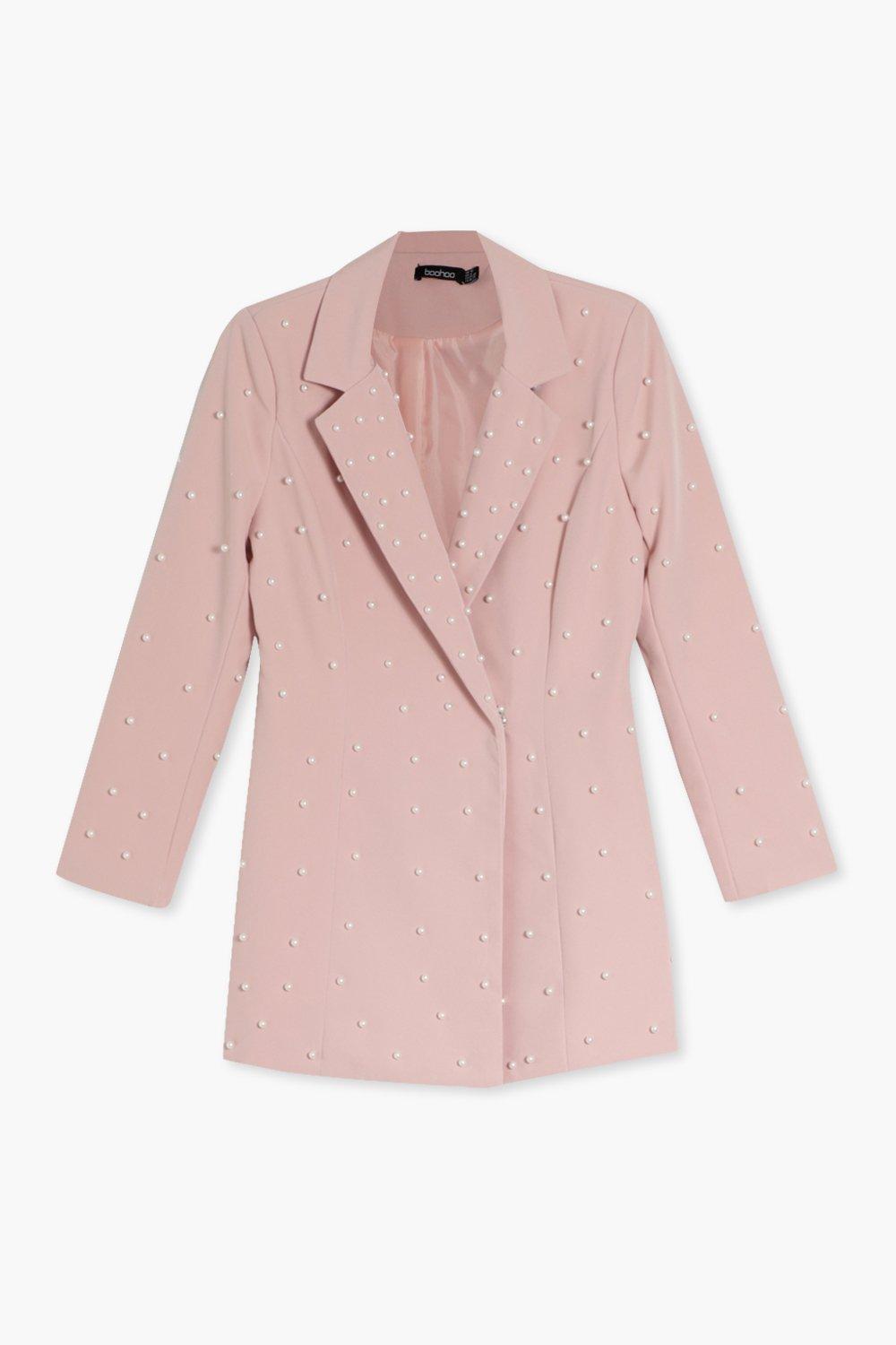 Petite Pearl Detail Blazer Dress boohoo CA