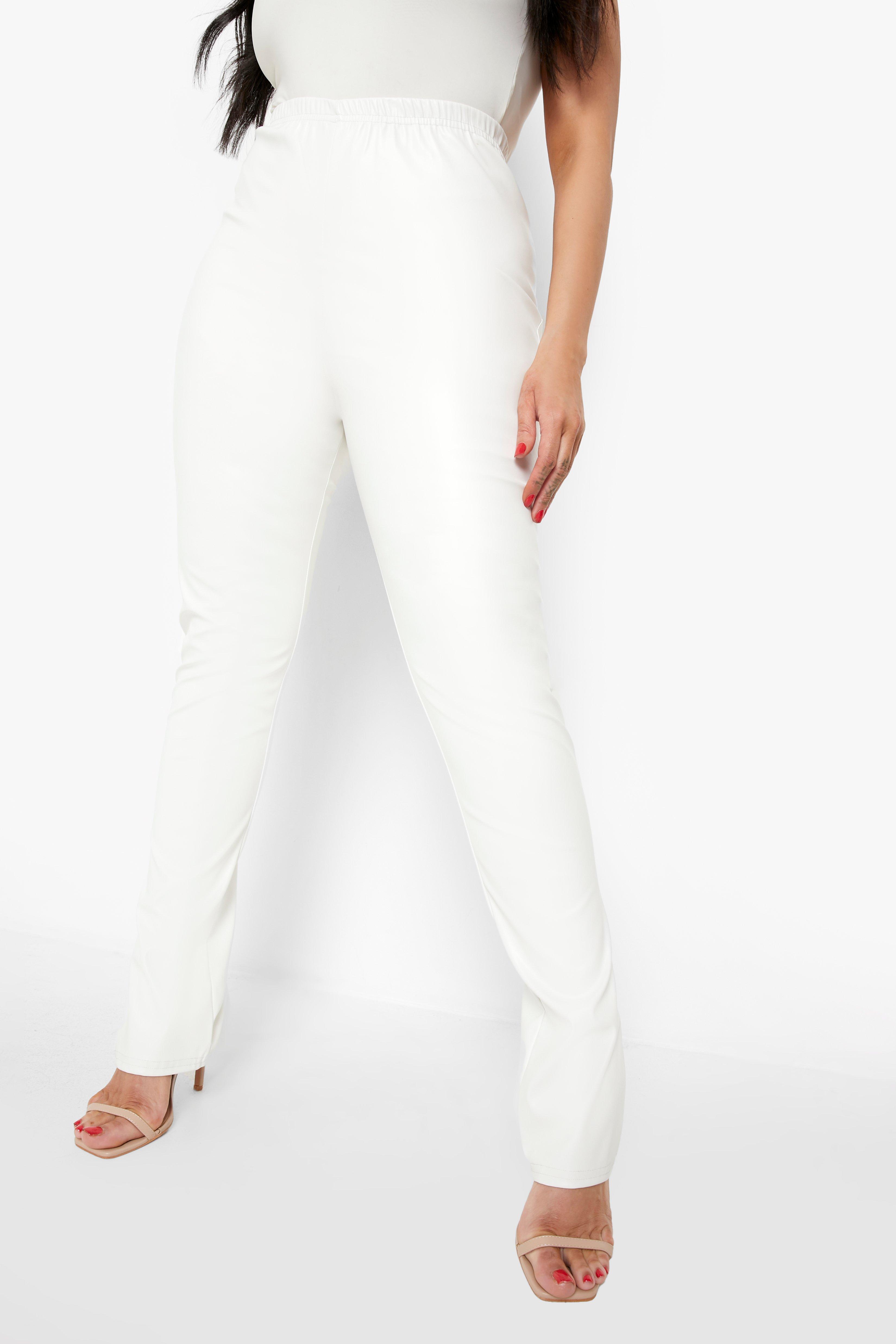 All Eyes On You Faux Leather Leggings - Ivory