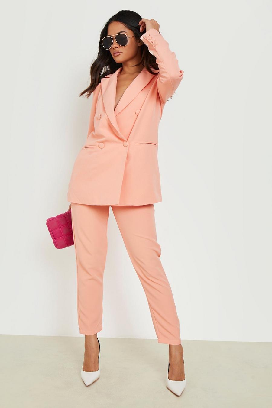 Coral pink Tailored Ankle Grazer Pants image number 1
