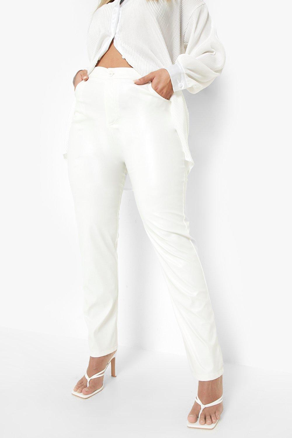 Plus size white deals trousers uk