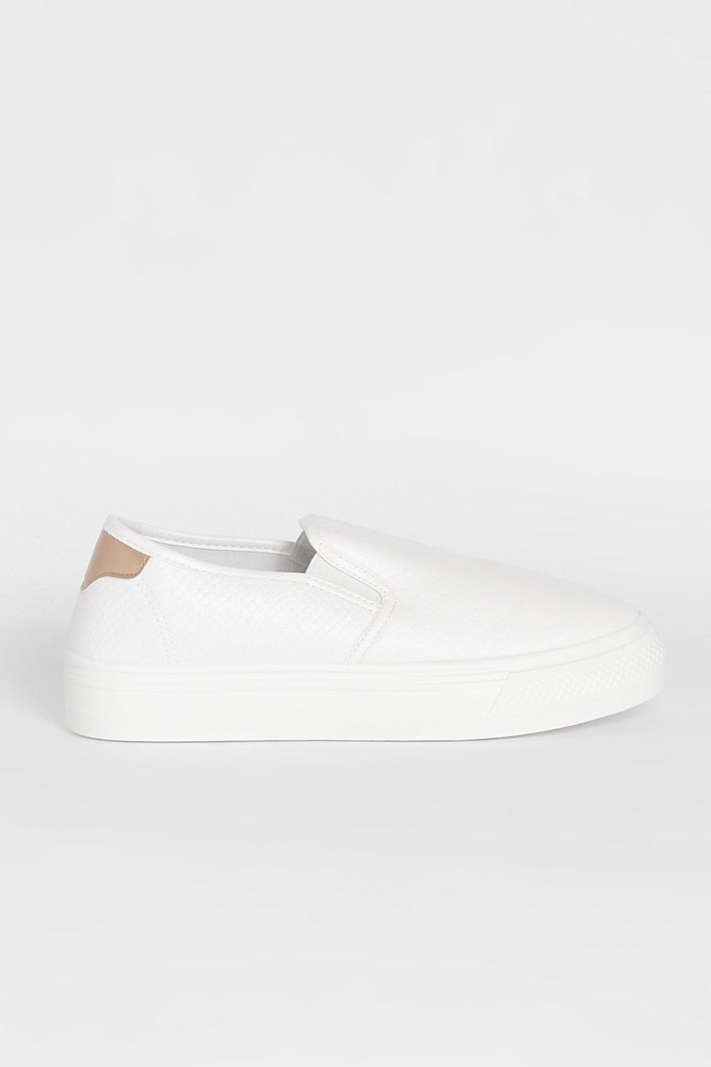 Flat slip on store trainers