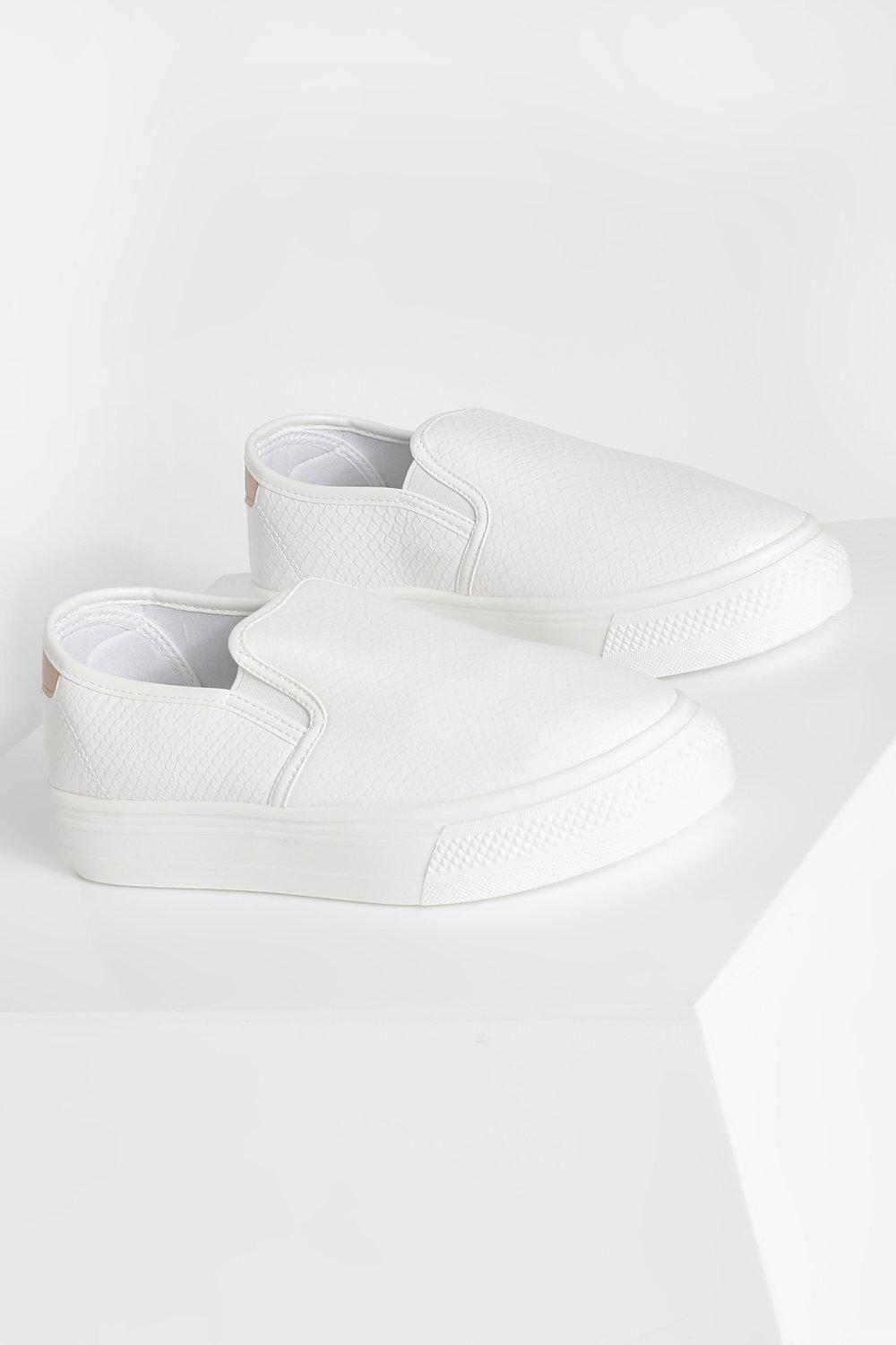 Flat slip on store trainers