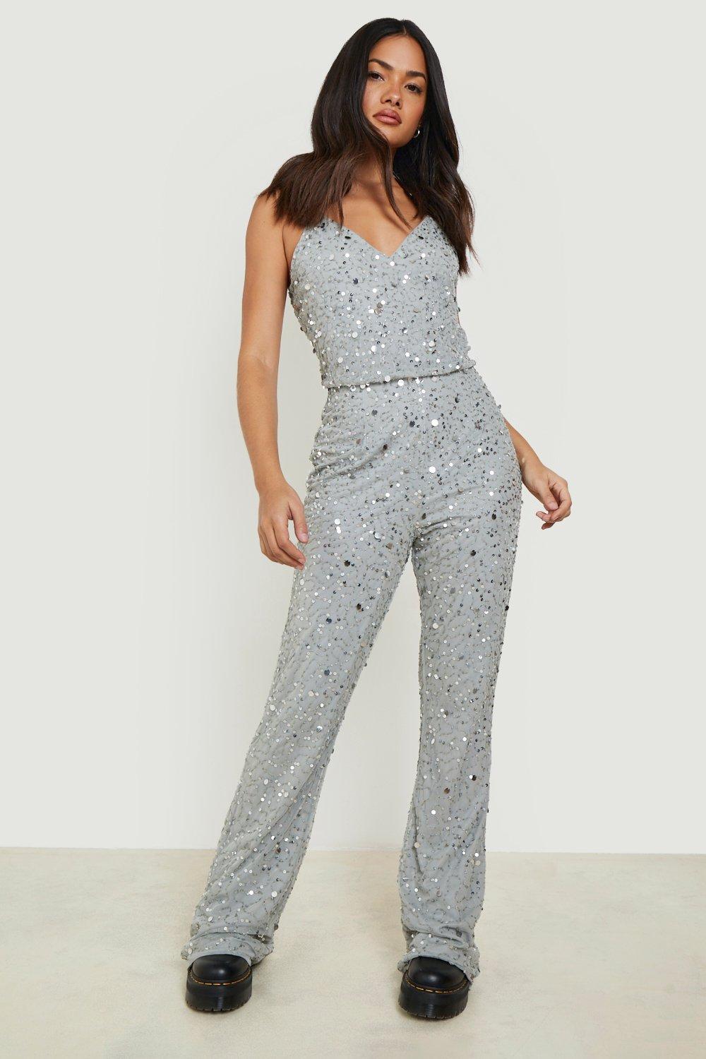 Silver store embellished jumpsuit