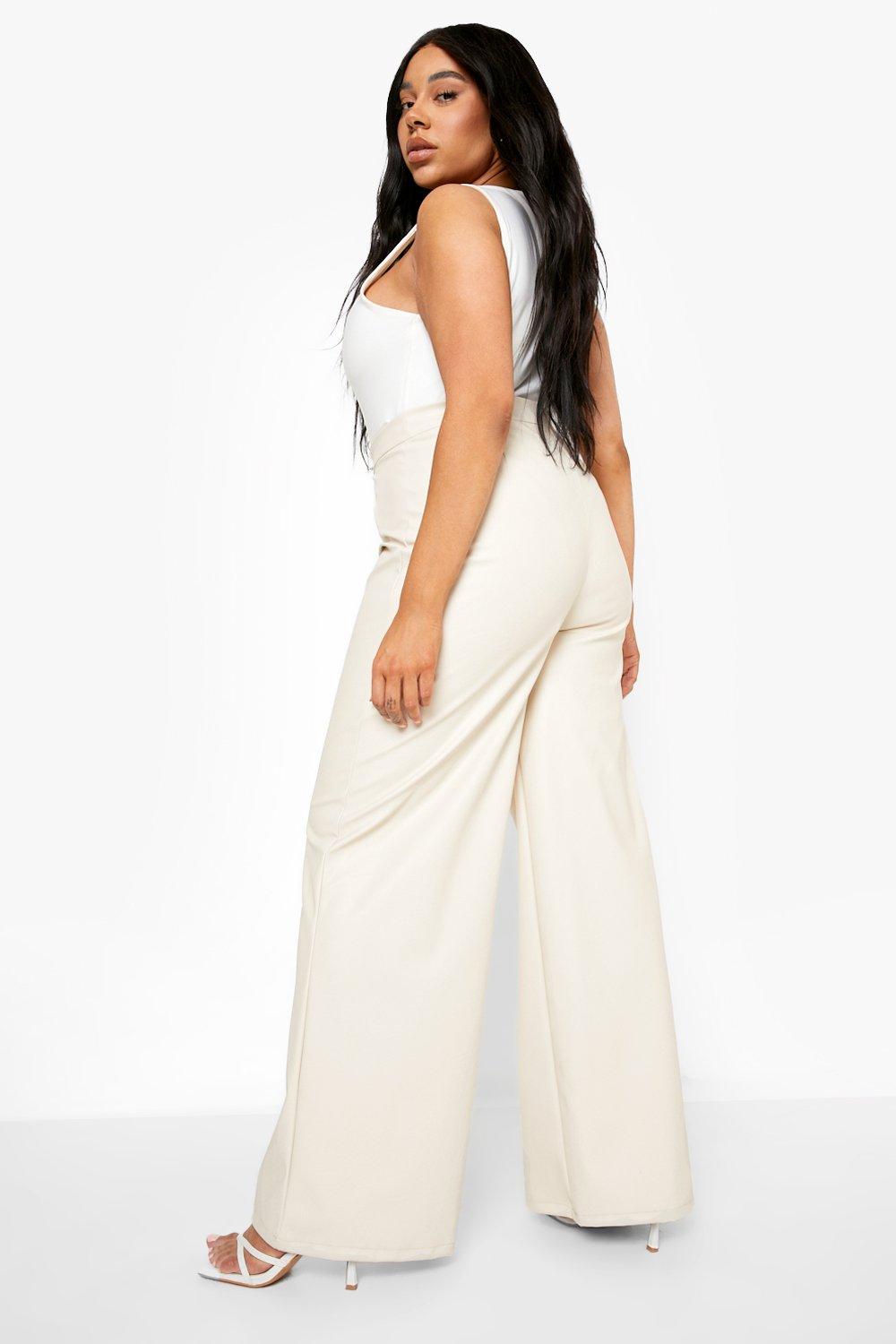 Plus Pu Wide Leg Pants