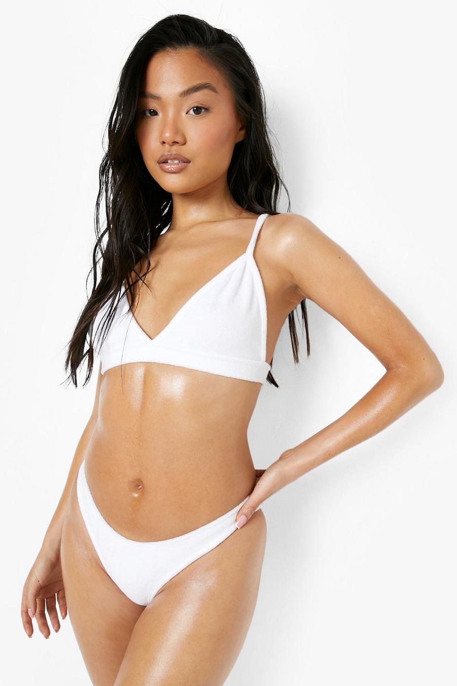 White blanc Petite Towelling Bikini Brief