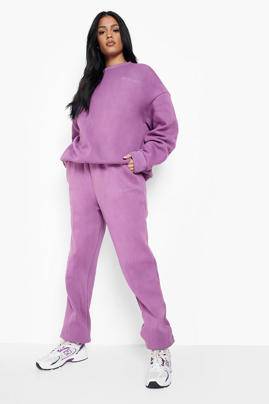 Purple Tall Dsgn Studio Sweat And Jogger Tracksuit image number 1
