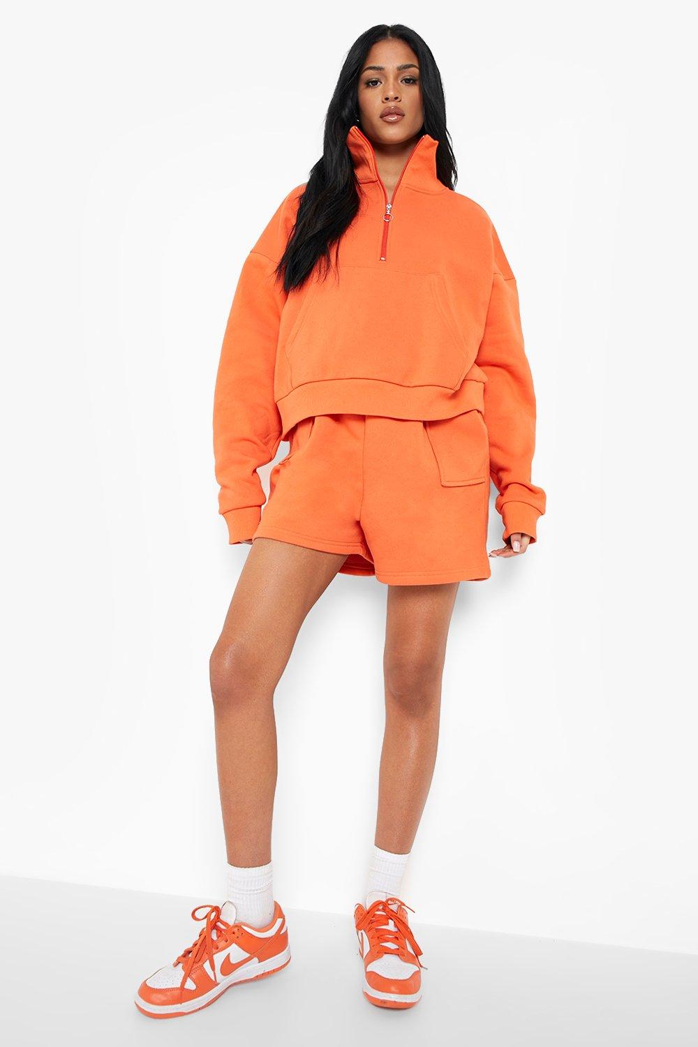 Tall Half Zip Pocket Detail Short Tracksuit boohoo IE