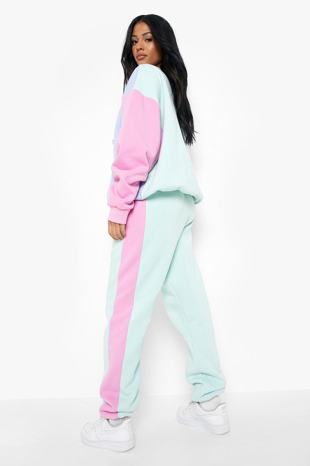 Tall Colour Block Sweatshirt Tracksuit