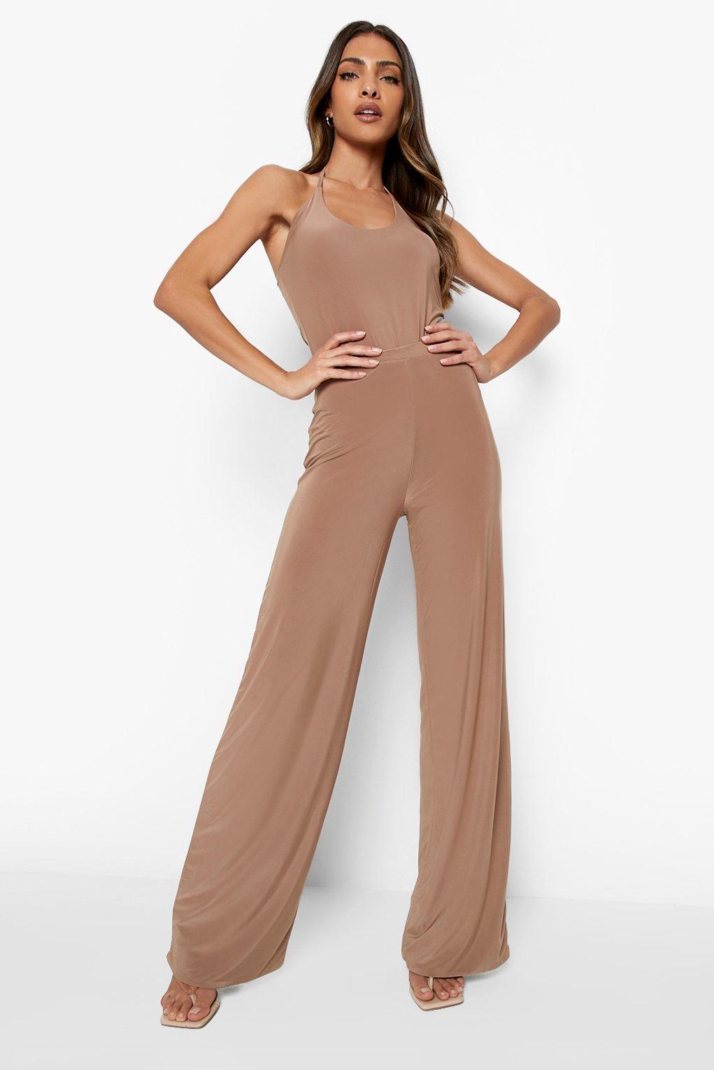 Pantalon large camel online femme