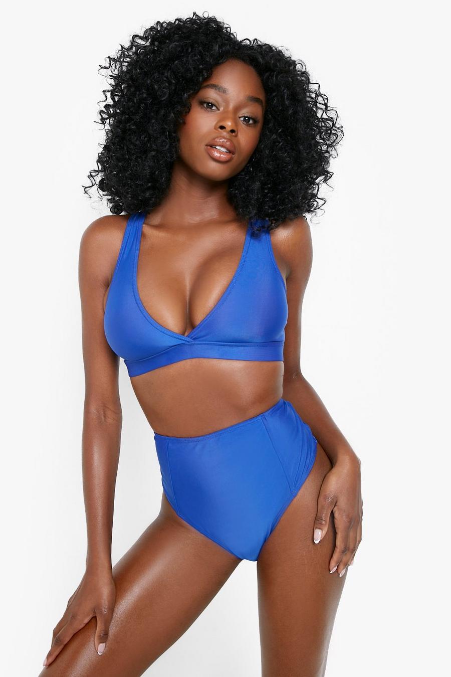 Slip bikini a vita alta Essentials, Blue azul image number 1