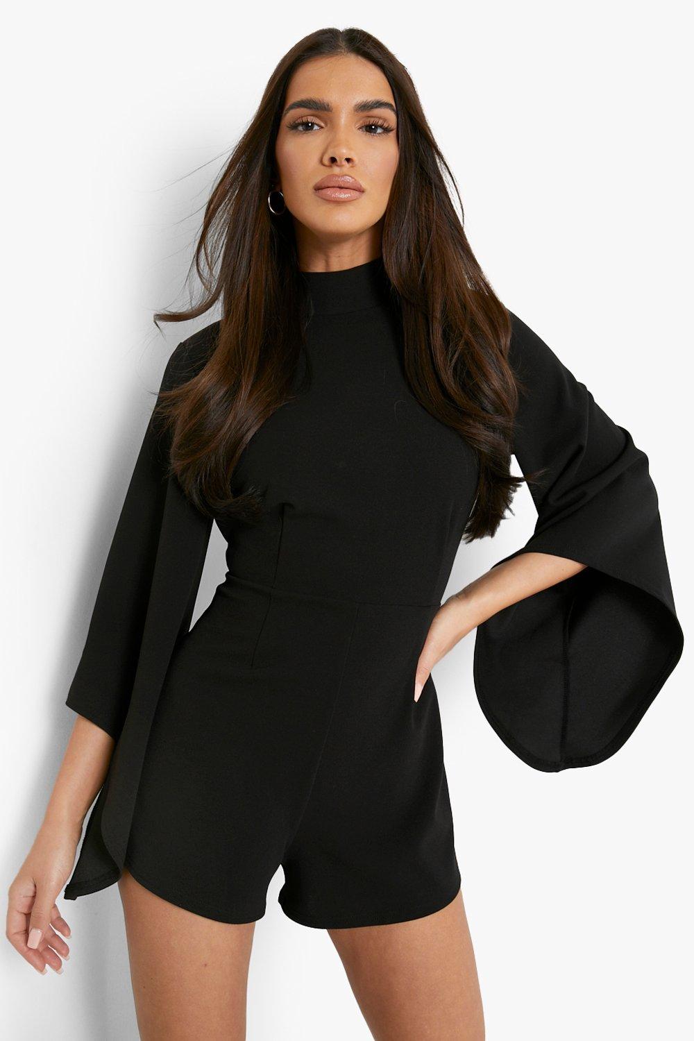High neck playsuit long sleeve deals
