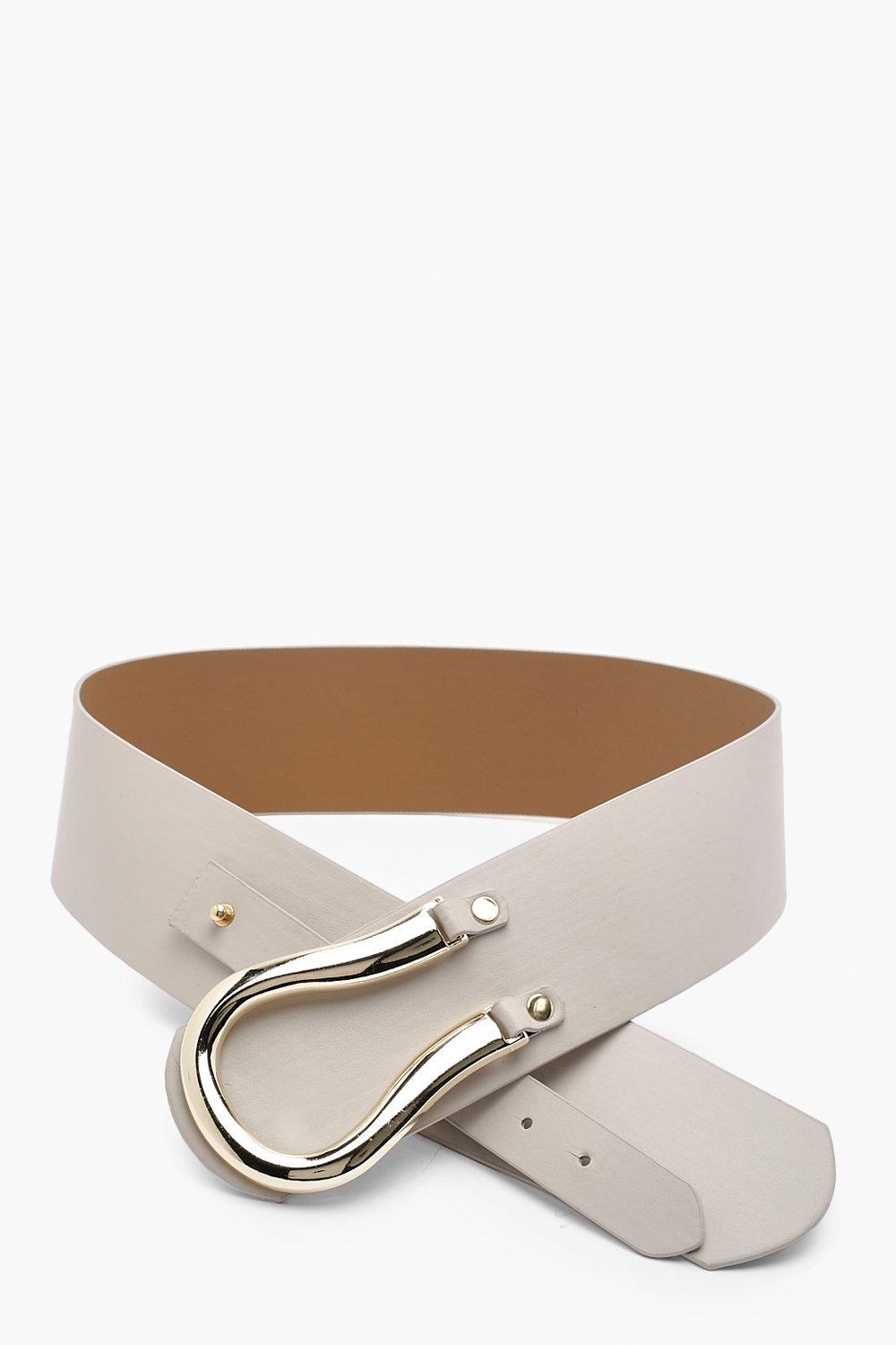 Plus Thick Waist Belt With Horse Shoe Buckle