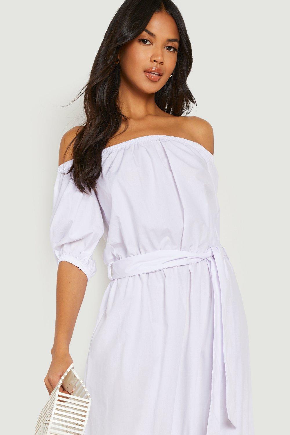 Plain white cotton sales dress